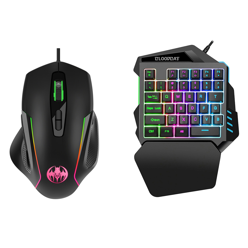 Gaming Keyboard And Mouse For Xbox - 片手用 RGB ゲーミングキーボードとマウス 6400 DPI USB