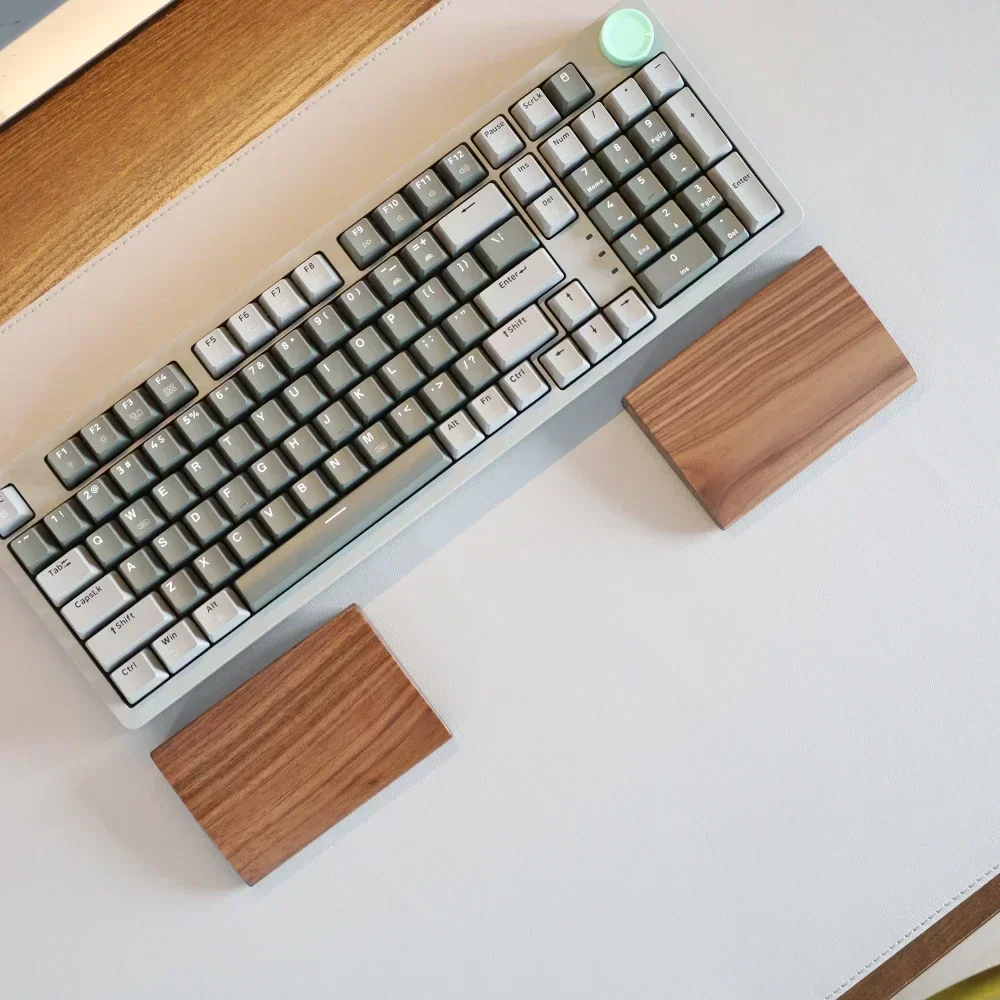 Wrist Rest Wood - メカニカルキーボード用ウォールナットウッドプラムレスト、無垢材の手のひら、リストレスト、スプリット、オフィス、ゲームアクセサリー、カスタム
