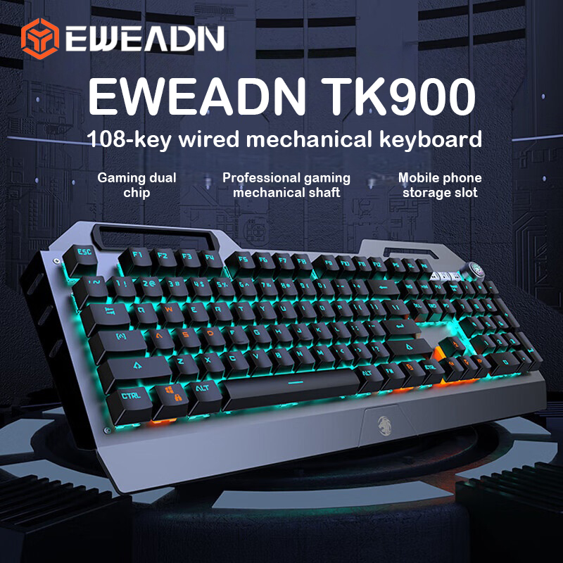 Keyboard Gaming Mac - EWEADN TK900 メカニカルキーボード USB-C 充電式 RGB