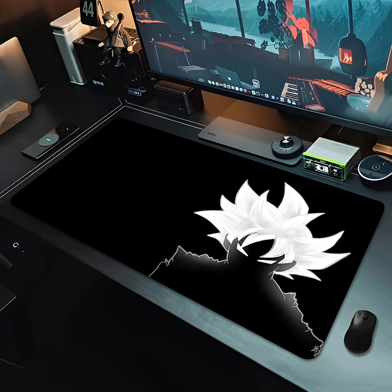Keyboard Gaming Black - DBZ ブラックアニメマウスパッドドラゴンボール大型 PC コンピュータデスクマット抗摩耗ゲーミングマウスパッドキーボードゲーマーアクセサリーテーブルパッド