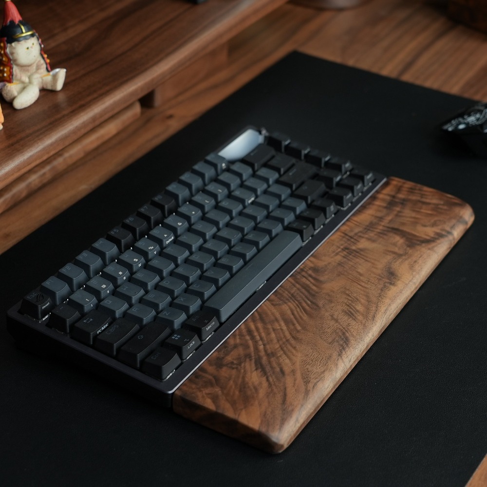 Wrist Rest Wood - 北米産ブラックウォールナット製キーボードリストレスト 木製パームレスト カスタムメカニカルキーボードハンドレスト マウスパッドサポート