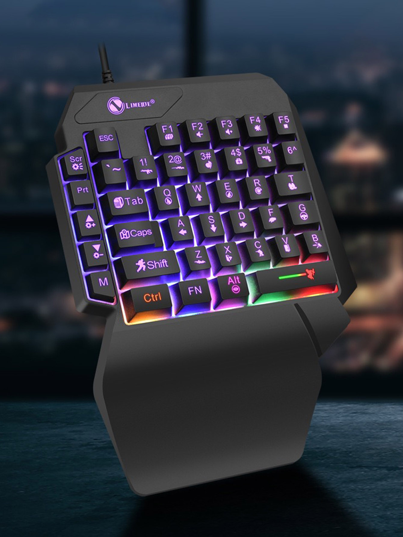 Gaming Keyboard And Mouse For Xbox - メカニカル片手ライトゲーミング有線キーボード、ラジウム刻印文字、人間工学に基づいたハンドサポート