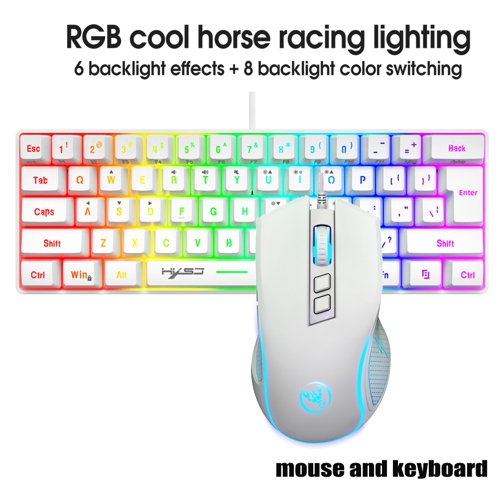 Gaming Keyboard And Mouse For Xbox - キーボードとマウスのセット、ゲーマー向けキーボードコンボ、60%PCキーボード（白）、ゲーミングキーボードとマウスのセット、お得なキーボードとマウスのセット
