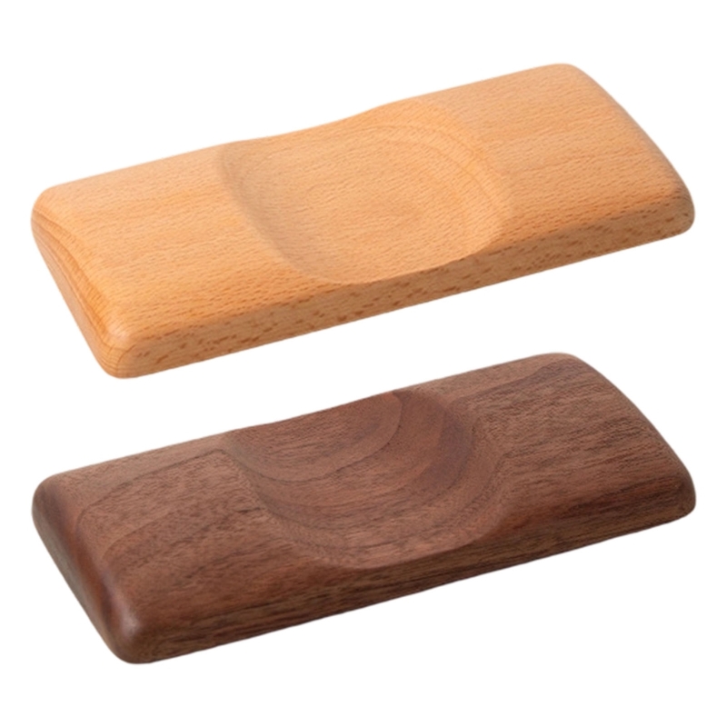 Wrist Rest Wood - U55C エレガントな木製マウスリストレストハンドピロー、デスクセットアップ用の滑り止め底付き