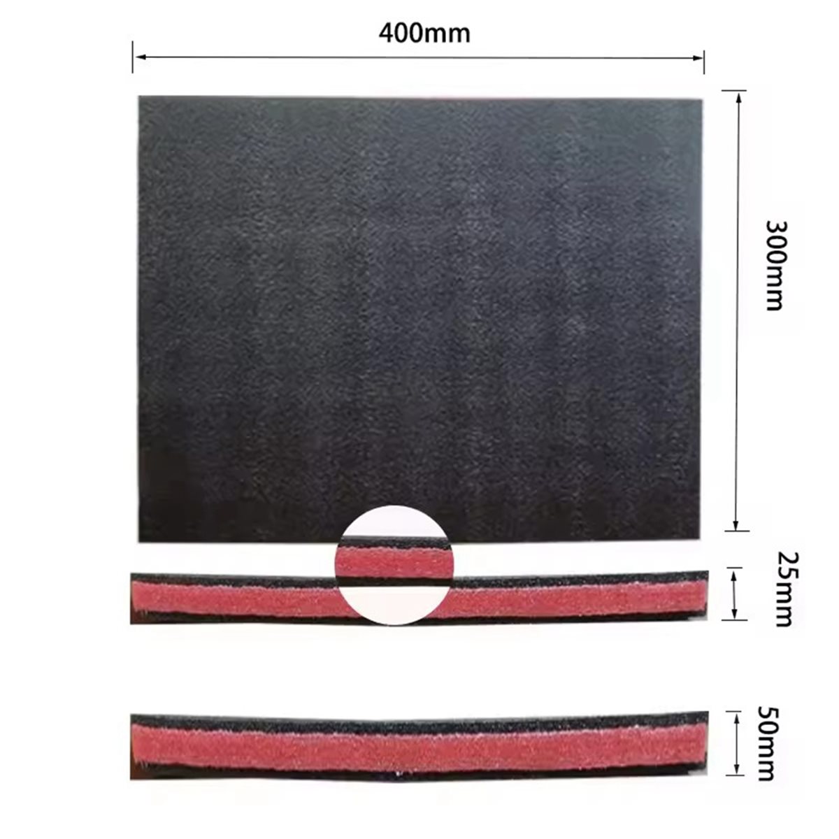 Polyurethane Foam Sheet - ツールボックスフォーム、カット可能なポリウレタンフォームシート、ツールボックス整理整頓＆衝撃吸収フォーム 400x330x25mm、2個