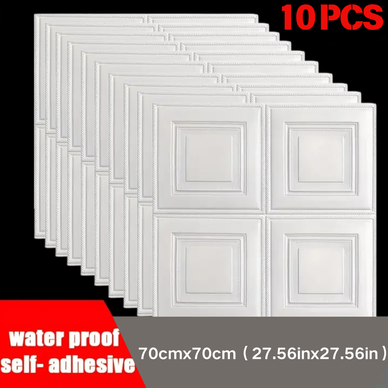 Pe Foam Sheet - 70*70cm 防衝突防水壁紙ウォールステッカー 自己粘着フォームシート 天井 キッチン 室内装飾