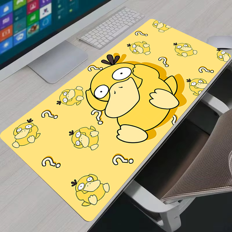 Gaming Keyboard Top - マウスパッドアニメ P-ポケモン Psyduck XXL 大型ゲーミングマウスパッドノンスリップラバーデスクマットラップトップ PC