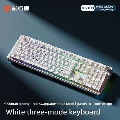Keyboard Gaming Mac - EWEADN DK108 ワイヤレスメカニカルキーボード トライモード RGB バックライト付き