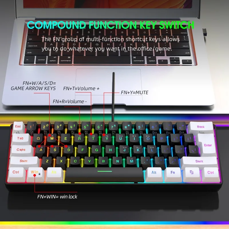 キーボードとマウス 60% コンピューターゲームコンボキット - Gaming Keyboard And Mouse For Xbox のレビューと価格