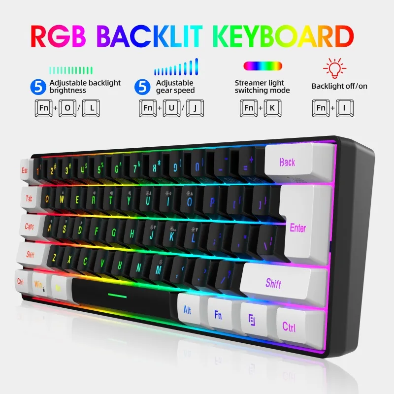 キーボードとマウス 60% コンピューターゲームコンボキット - Gaming Keyboard And Mouse For Xbox のレビューと価格