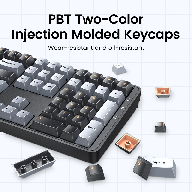 有線メカニカルキーボードUGREEN-108 pbt,赤いス - Keyboard Gaming Mac のレビューと価格