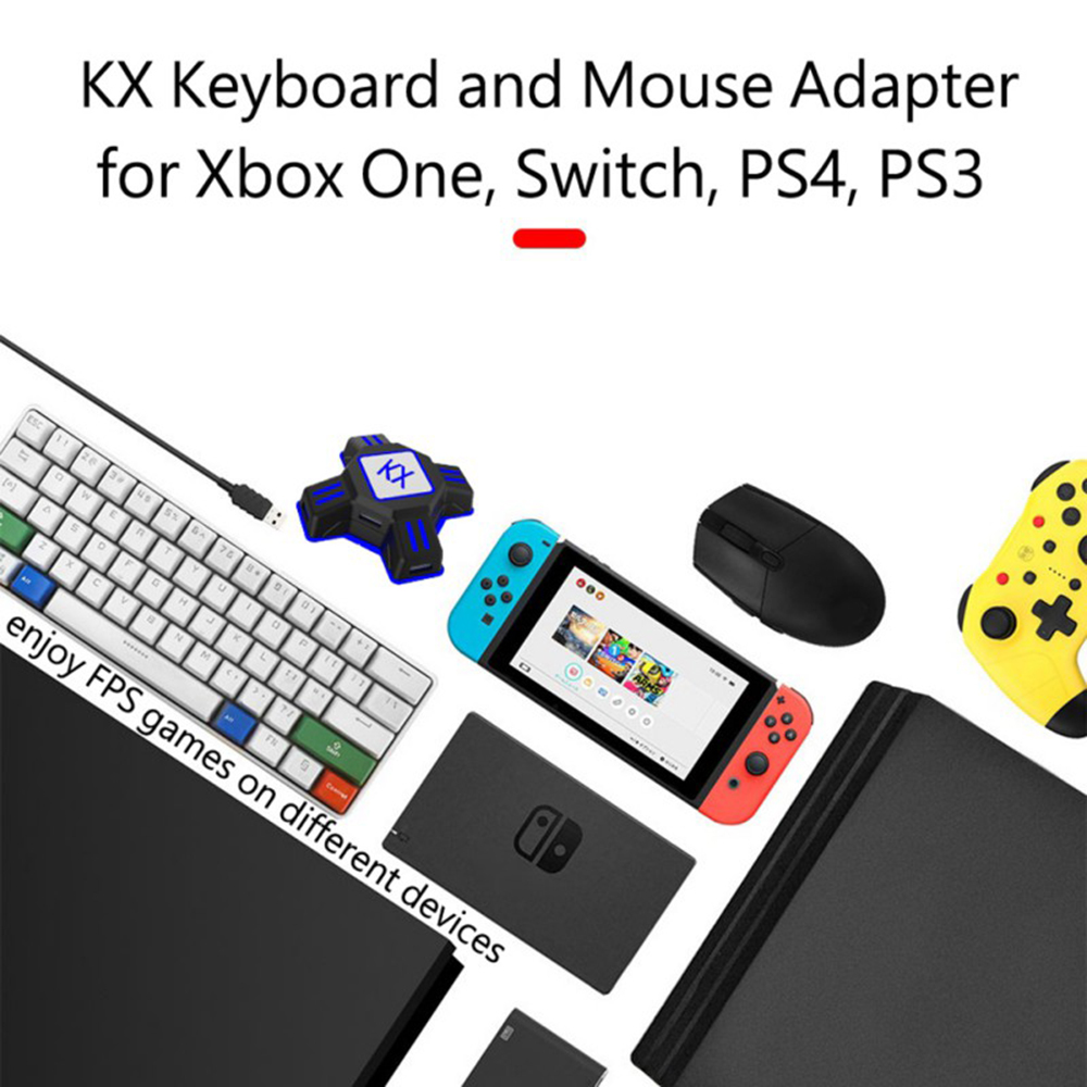 KXアダプター PS4コントローラー用 PS5ゲーミングキー - Gaming Keyboard And Mouse For Xbox のレビューと価格