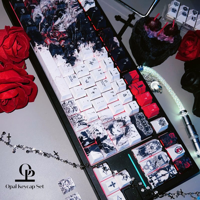黒白テーマキーキャップ PBT 5 面熱昇華メカニカルキーボ - Keyboard Gaming Black のレビューと価格