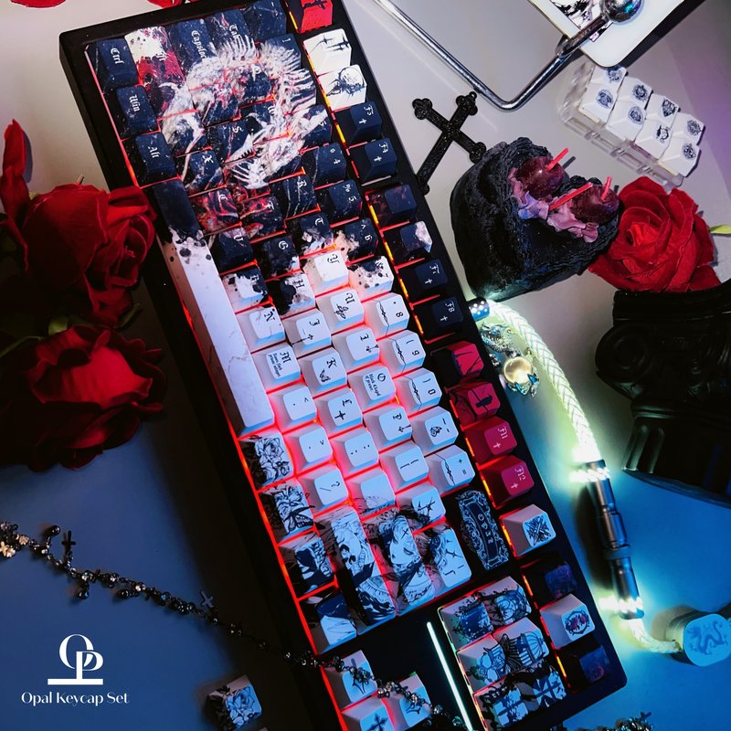 黒白テーマキーキャップ PBT 5 面熱昇華メカニカルキーボ - Keyboard Gaming Black のレビューと価格