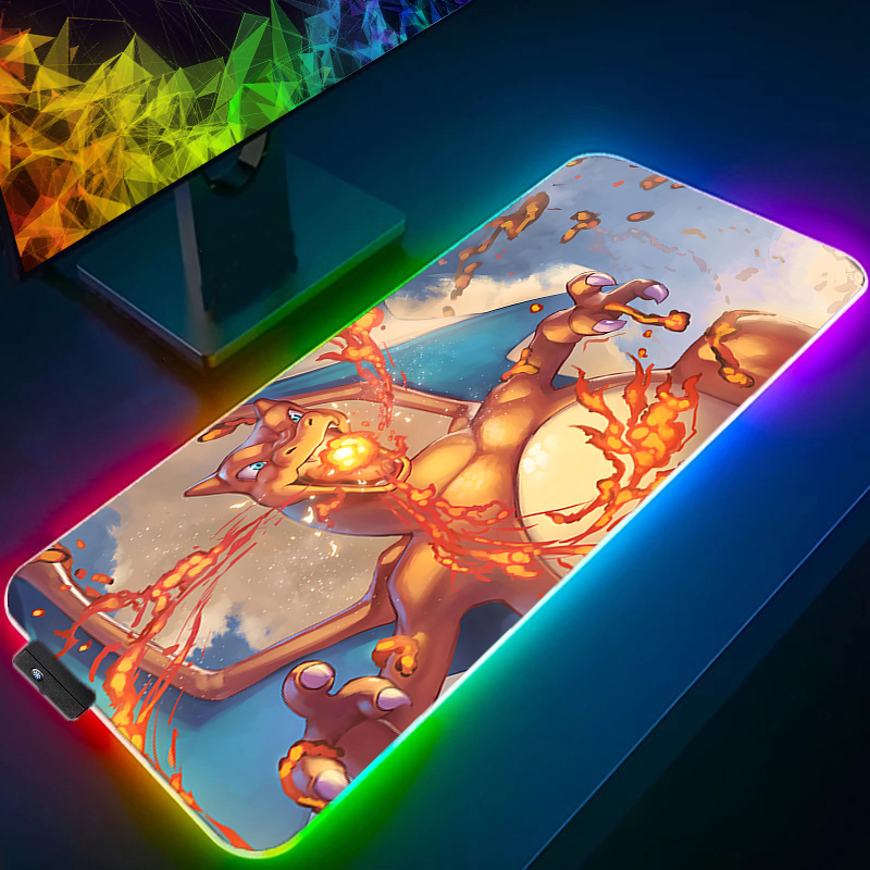 LED ライトデスクマット XXL コンピュータ P-ポケモ - Gaming Keyboard Top のレビューと価格