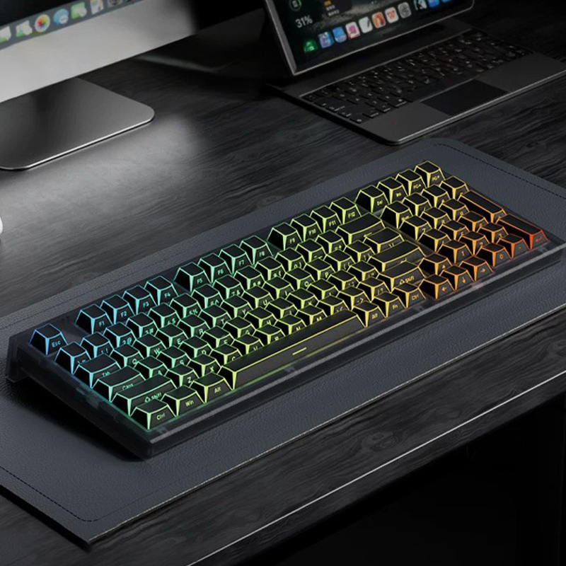 ブラックシャドウフォールドサイドプリントシャインスルーPBT - Keyboard Gaming Black のレビューと価格