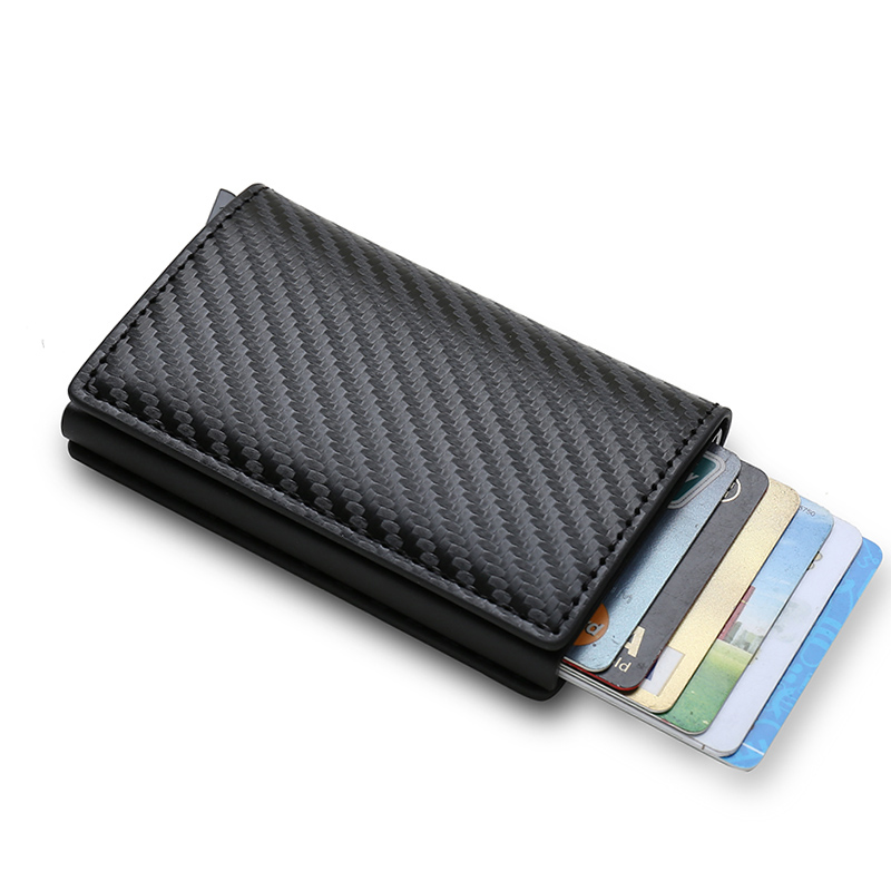 Rfid アルミ男性財布カードホルダー財布炭素繊維男性ビジネ - Aluminum Case 65 のレビューと価格