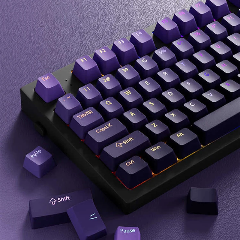 カスタムグラデーションバイオレットOEMプロファイルトップラ - Gaming Keyboard Top のレビューと価格