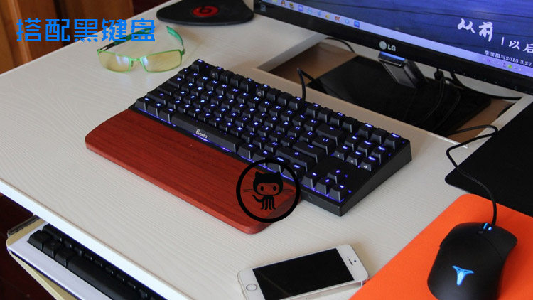 アフリカンパダックメカニカルキーボード無垢材ハンドル人間工学 - Wrist Rest Wood のレビューと価格