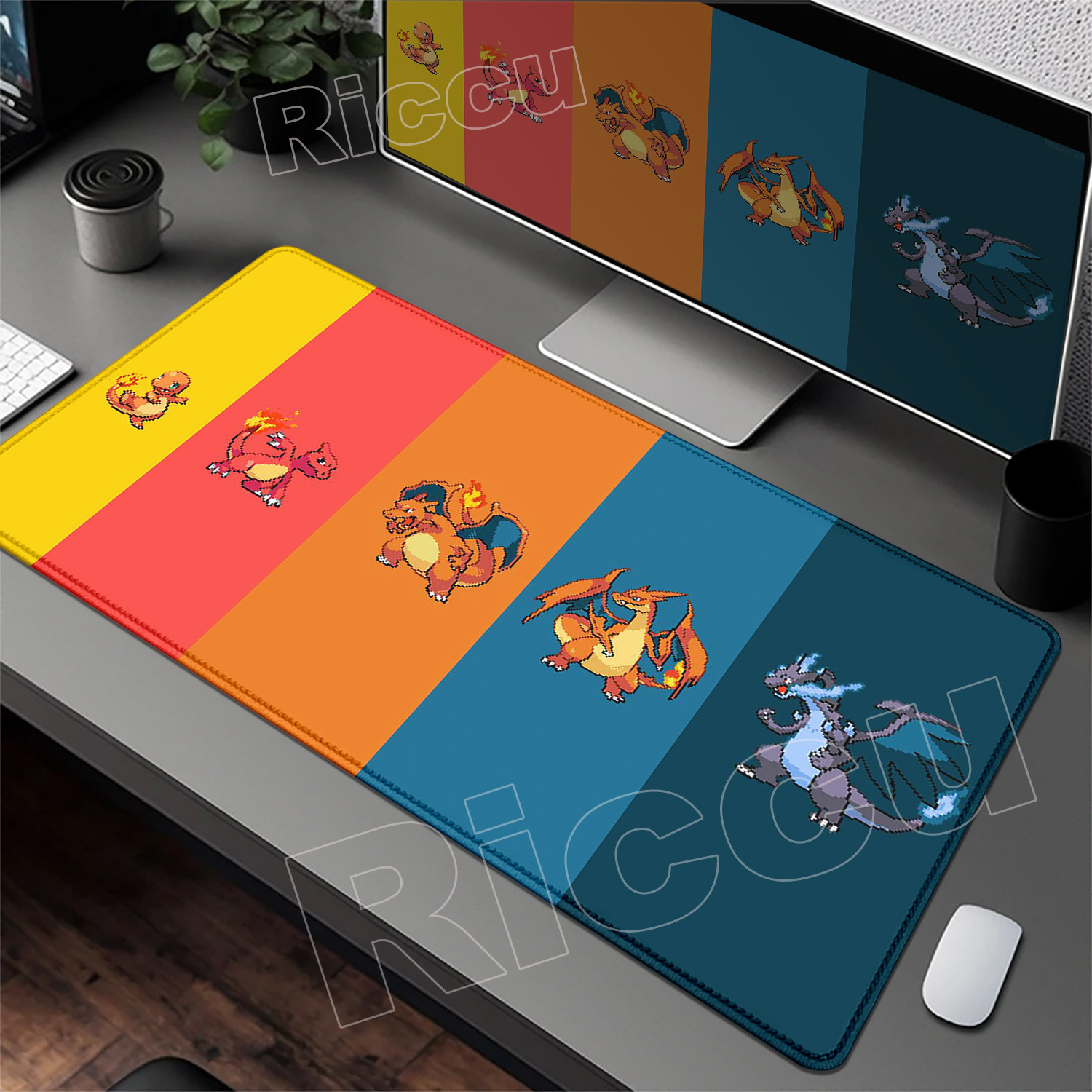 HD プリント P-pokemon-C-Charizard  - Gaming Keyboard Top のレビューと価格