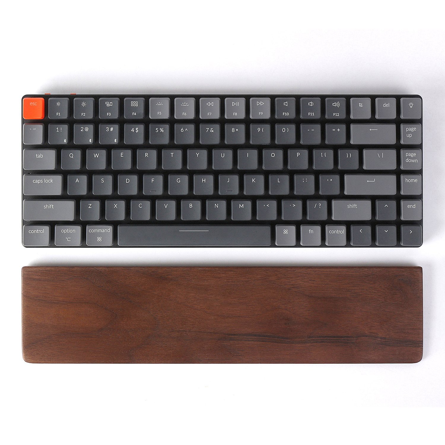 Bluetoothメカニカルキーボード用のkeyChello - Wrist Rest Wood のレビューと価格