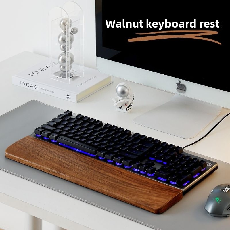 無垢材キーボードパームレストマウスパッド手首サポートゲーミン - Wrist Rest Wood のレビューと価格
