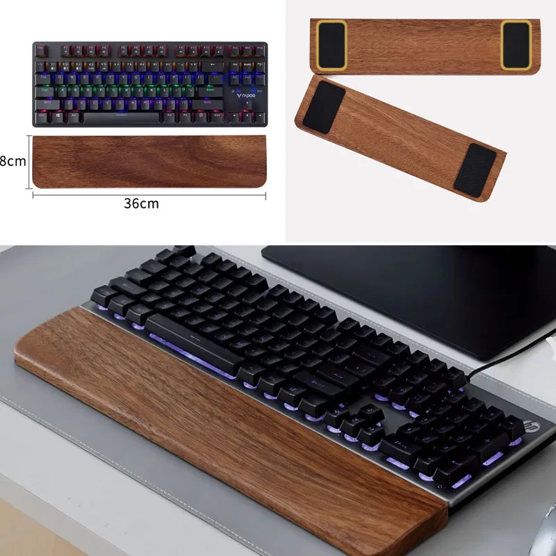 無垢材キーボードパームレストマウスパッド手首サポートゲーミン - Wrist Rest Wood のレビューと価格
