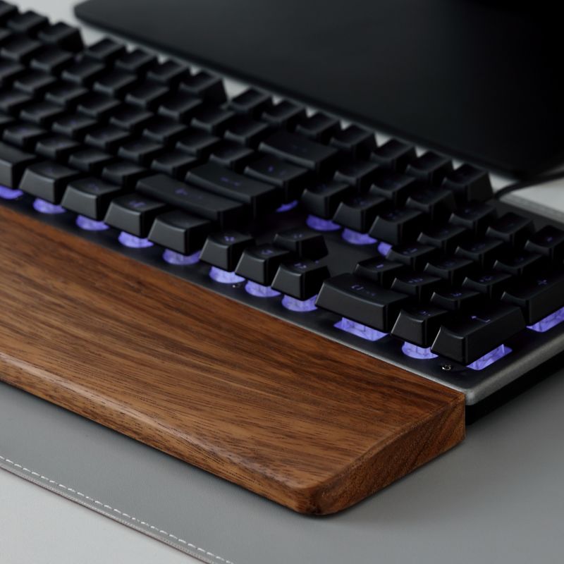 無垢材キーボードパームレストマウスパッド手首サポートゲーミン - Wrist Rest Wood のレビューと価格