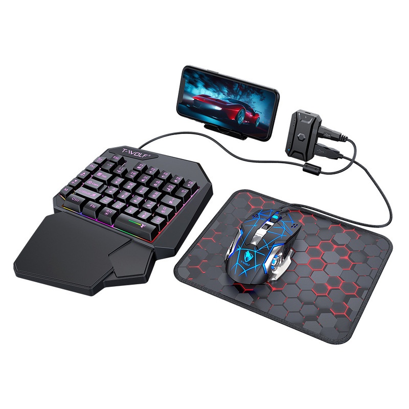 T-Wolf Tf950 5 in 1片手ゲーミングキーボー - Gaming Keyboard And Mouse For Xbox のレビューと価格
