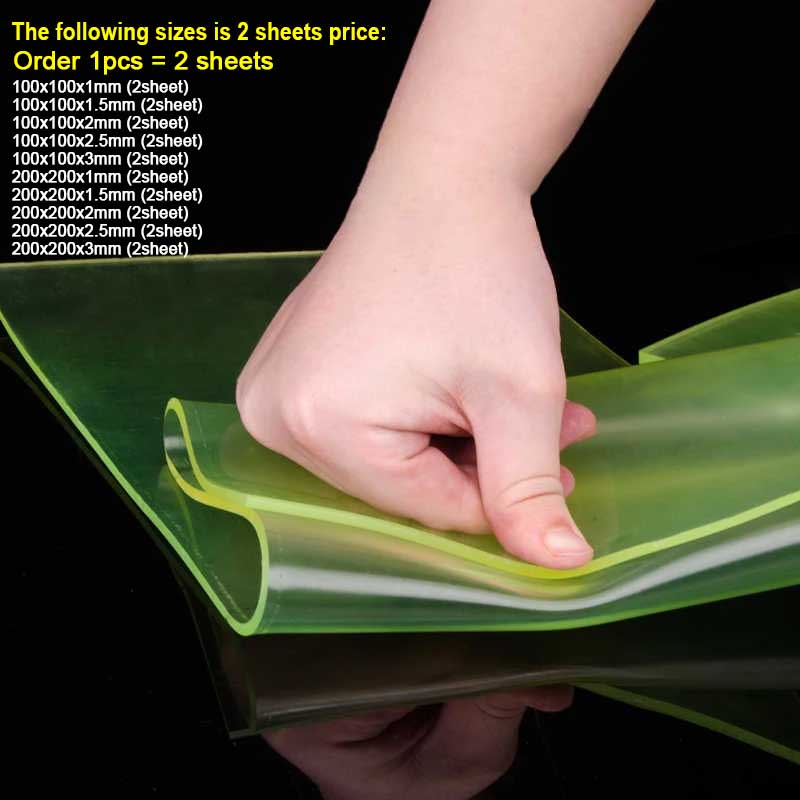 PUポリウレタンシート半透明黄緑色プレート100x100mm - Polyurethane Foam Sheet のレビューと価格