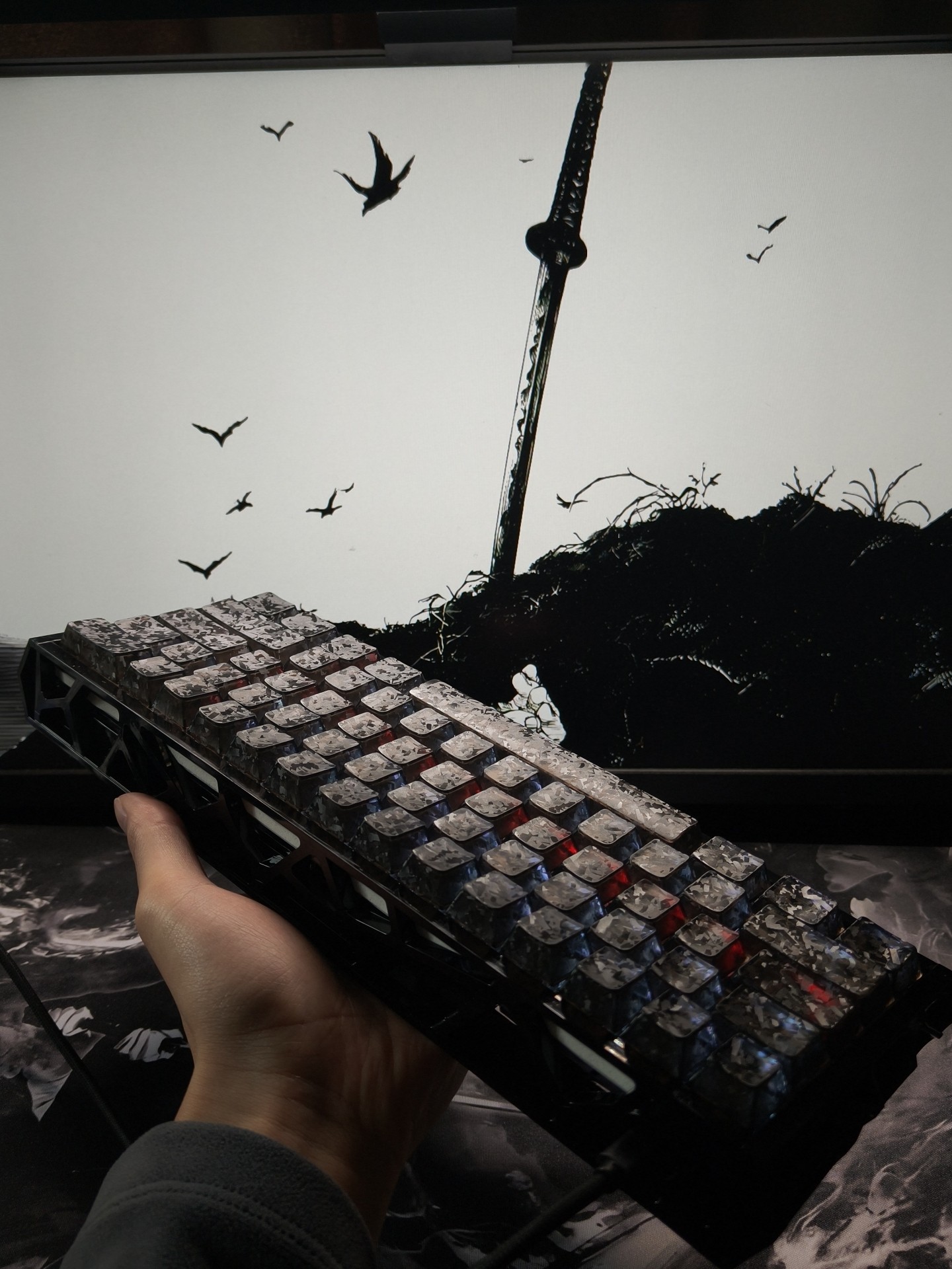 カスタム60%レイアウトコンパクトゲーミングRGB磁気軸キー - Gaming Keyboard No Number Pad のレビューと価格