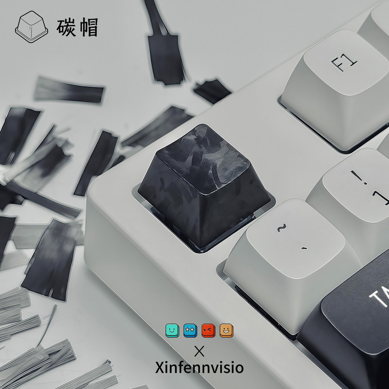 ブラックカーボンファイバーキーキャップ 1 個 Esc Wa - Keyboard Gaming Black のレビューと価格