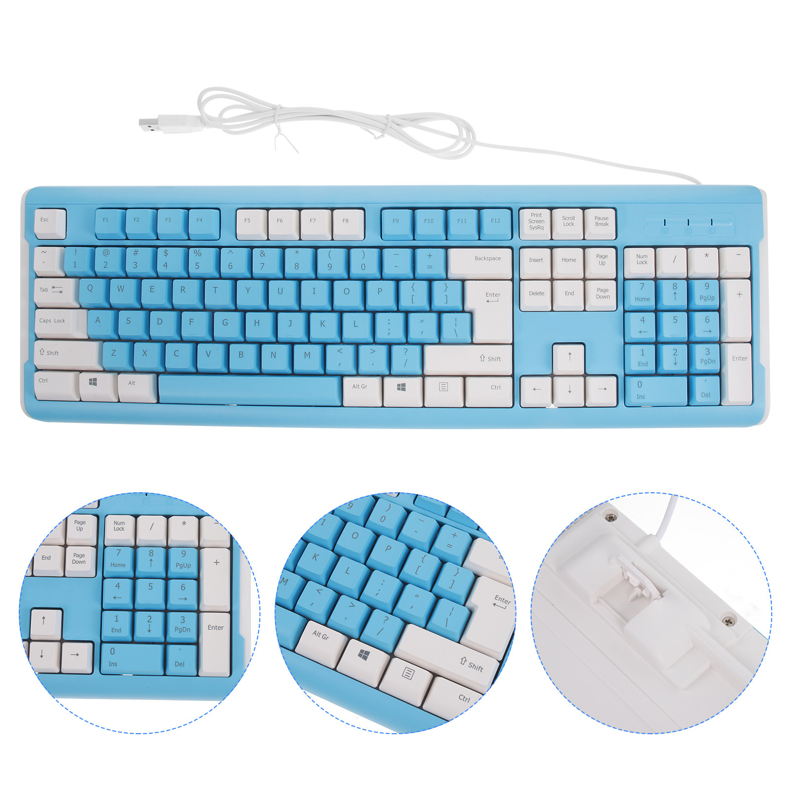 USB有線ゲーミングキーボード ABS高耐久性 多重キー非競 - Gaming Keyboard No Number Pad のレビューと価格