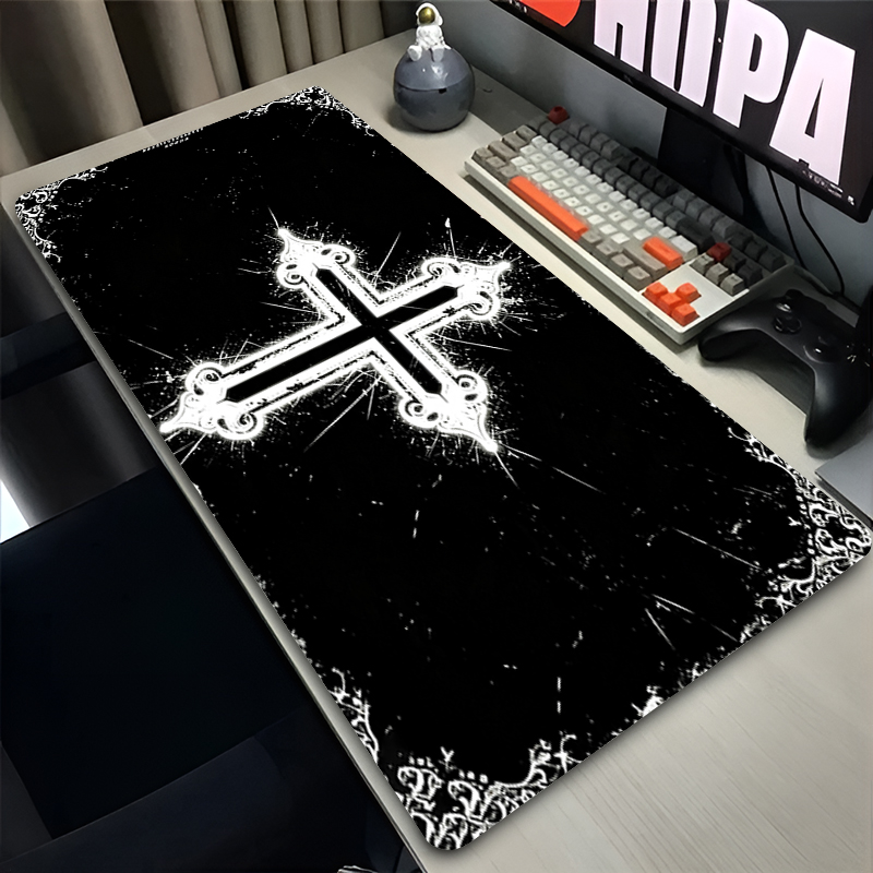 人気のマウスパッド ゴシックスタイルのキーボードパッド スム - Keyboard Gaming Black のレビューと価格